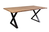 Porter Designs Manzanita Live Edge Solid Acacia Wood Natural Dining Table Natural 07-196-01-7010X-KIT
