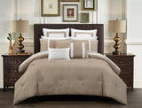 Arlow Beige Queen 8pc Comforter Set