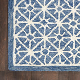 Nourison Nicole Curtis Series 2 SR201 Modern & Contemporary Handmade Hand Tufted Indoor only Area Rug Blue 8'6" x 11'6" 99446879769