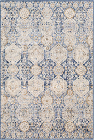 Indigo IGO-2309 Traditional Polypropylene Rug IGO2309-9124 Navy, Bright Blue, Tan, Medium Gray, White, Beige 100% Polypropylene 9' x 12'4"