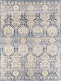 Indigo IGO-2309 Traditional Polypropylene Rug IGO2309-710102 Navy, Bright Blue, Tan, Medium Gray, White, Beige 100% Polypropylene 7'10" x 10'2"