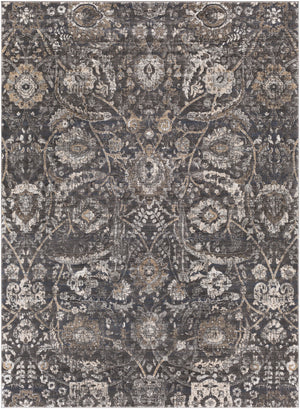 Indigo IGO-2317 Traditional Polypropylene Rug IGO2317-710102 Black, Charcoal, Tan, Beige, White 100% Polypropylene 7'10" x 10'2"
