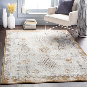 Indigo IGO-2332 Global Polypropylene Rug IGO2332-710102 Khaki, White, Light Gray, Taupe, Charcoal, Beige 100% Polypropylene 7'10" x 10'2"