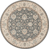 Nourison Living Treasures LI16 Persian Machine Made Loom-woven Indoor only Area Rug Grey/Ivory 7'10" x ROUND 99446738578