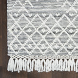 Nourison Nicole Curtis Series 3 SR302 Bohemian Handmade Hand Woven Indoor only Area Rug Grey/Ivory 5'3" x 7'6" 99446882769