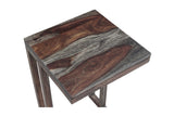 Porter Designs Fall River Solid Sheesham Wood Modern End Table Gray 05-117-12-4421