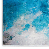 Nourison Le Reve LER02 Artistic Machine Made Tufted Indoor only Area Rug Seafoam 9' x 12' 99446494290