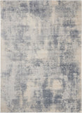 Nourison Rustic Textures RUS02 Painterly Machine Made Power-loomed Indoor Area Rug Blue/Ivory 7'10" x 10'6" 99446476272