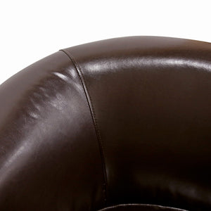 Porter Designs Marvel Contemporary Leather-Look Swivel Accent Chair Contemporary Accent - Swivel Brown 02-201C-06-210