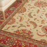 Nourison Living Treasures LI04 Persian Machine Made Loomed Indoor only Area Rug Ivory/Red 8'3" x 11'3" 99446677211