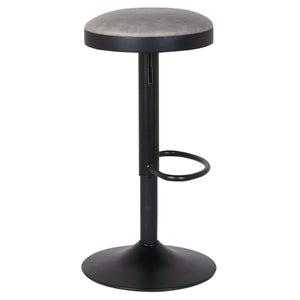 Juno Leatherette Adjustable Gaslift Swivel Bar Stool Set - Modern Industrial Style Comfort