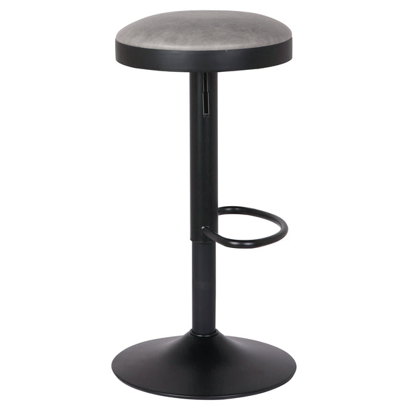 Juno Leatherette Adjustable Gaslift Swivel Bar Stool Set - Modern Industrial Style Comfort