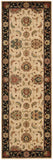 Nourison Living Treasures LI04 Persian Machine Made Loomed Indoor only Area Rug Ivory/Black 2'6" x 8' 99446669209