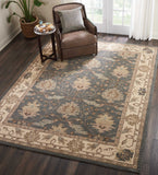 Nourison India House IH75 Farmhouse Handmade Tufted Indoor only Area Rug Blue 8' x 10'6" 99446002174