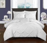 Daya White Queen 4pc Duvet Set