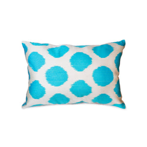 Pasargad Pasargad Silk Velvet Ikat Aqua Pillow () IK27-PASARGAD