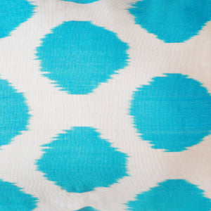 Pasargad Pasargad Silk Velvet Ikat Aqua Pillow () IK27-PASARGAD
