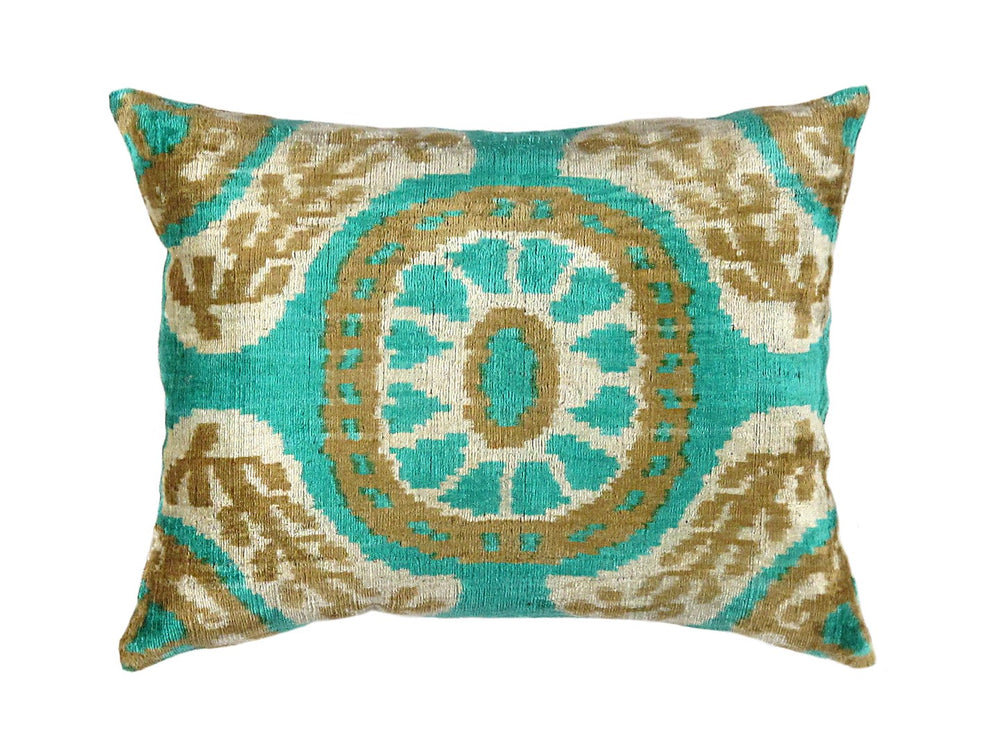 Pasargad Ikat Velvet Pillow- ik28-PASARGAD
