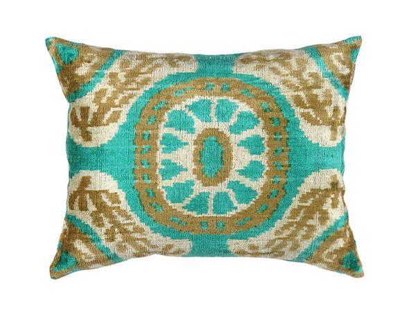 Pasargad Ikat Velvet Pillow- ik28-PASARGAD