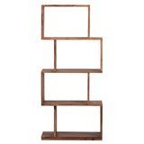 Porter Designs Urban Solid Sheesham Wood 4 Shelf Contemporary Bookcase Natural 10-117-01-8056