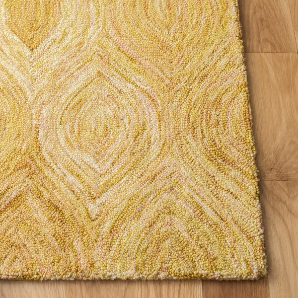 Ikat Ikt631 Contemporary Hand Tufted 100% Wool Pile Rug Gold