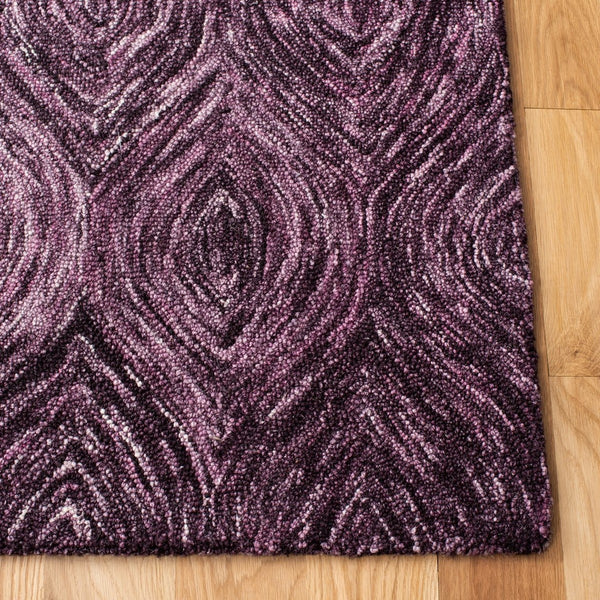 Ikat Ikt631 Contemporary Hand Tufted 100% Wool Pile Rug Purple