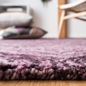 Ikat Ikt631 Contemporary Hand Tufted 100% Wool Pile Rug Purple