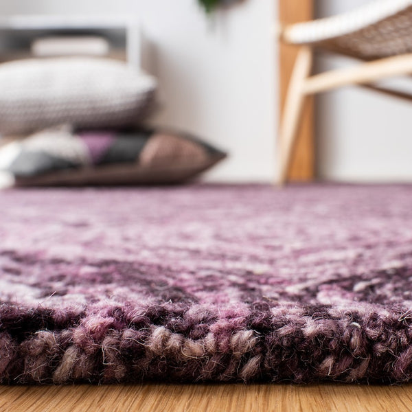 Ikat Ikt631 Contemporary Hand Tufted 100% Wool Pile Rug Purple