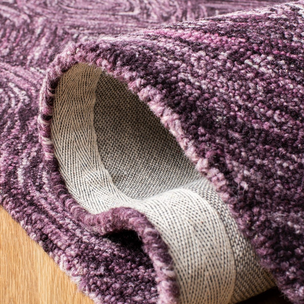 Ikat Ikt631 Contemporary Hand Tufted 100% Wool Pile Rug Purple