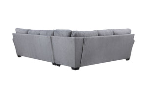 Porter Designs Savannah Soft Chenille Reversible Fabric Modern Sectional Gray 01-207C-10-1731-KIT