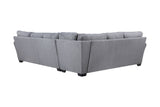 Porter Designs Savannah Soft Chenille Reversible Fabric Modern Sectional Gray 01-207C-10-1731-KIT