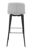 English Elm EE2640 100% Polyurethane, Plywood, Steel Modern Commercial Grade Bar Chair Set - Set of 2 White, Dark Gray 100% Polyurethane, Plywood, Steel