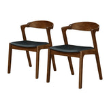 Swansea Leatherette Chair - Set of 2 Black