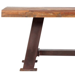 Porter Designs Brooklyn Eco-Friendly Reclaimed Wood Reclaimed Dining Bench Multicolored 07-114-13-5295-KIT