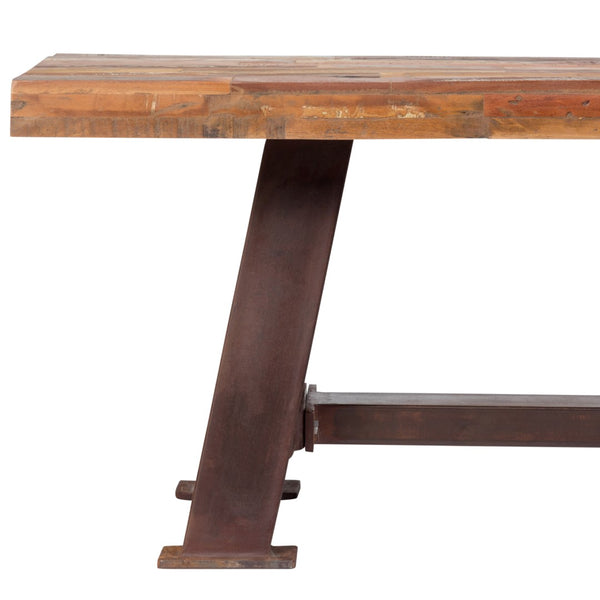 Porter Designs Brooklyn Eco-Friendly Reclaimed Wood Reclaimed Dining Bench Multicolored 07-114-13-5295-KIT