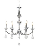 Bethel Chrome Chandelier in Iron & Crystal