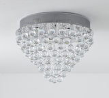 Bethel Chrome Semi Flush Mount in Iron & Crystal