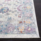 Illusion 703  Power Loomed Viscose Pile Rug Cream / Purple