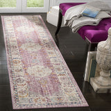 Illusion 708  Power Loomed Viscose Pile Rug Rose / Cream