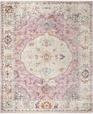 Illusion 708  Power Loomed Viscose Pile Rug Rose / Cream