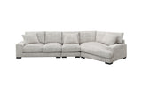 Porter Designs Big Chill Luxe Cord Microfiber Contemporary Sectional Gray 01-33C-32-4439-KIT