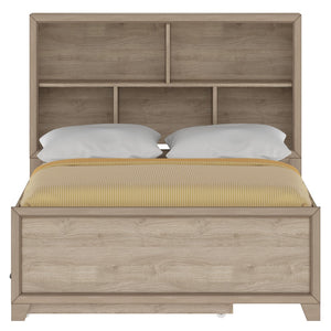 Samuel Lawrence Furniture Kids Full Bed Bookcase Headboard with Trundle in River Birch Brown S496-YBR-15-SAMUEL-LAWRENCE S496-YBR-15-SAMUEL-LAWRENCE