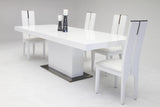 VIG Furniture Modrest Zenith - Modern White Extendable Dining Table VGGU841XT-WHT