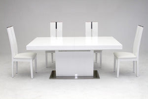 VIG Furniture Modrest Zenith - Modern White Extendable Dining Table VGGU841XT-WHT