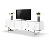 VIG Furniture Rostock Modern White TV Stand VGWCROSTOCK-WHT