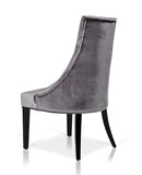 VIG Furniture A&X Charlotte - Grey Velour Dining Chair (Set of 2) VGUNAA031-GRY