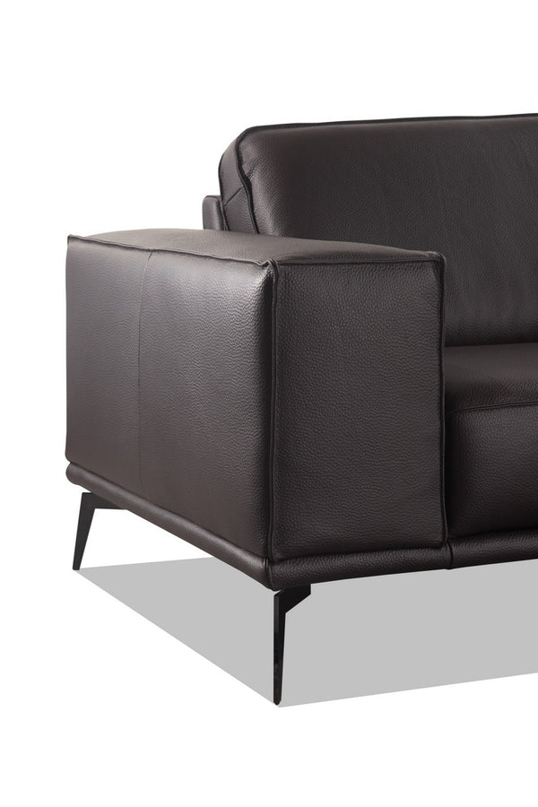 VIG Furniture Accenti Italia Darwin - Italian Modern Dark Brown Leather Sofa VGDD-DARWIN