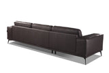 VIG Furniture Accenti Italia Darwin - Italian Modern Dark Brown Leather Sofa VGDD-DARWIN