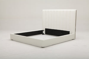 VIG Furniture Modrest Valhalla - Contemporary White Fabric Q Bed VGKK-KFB1008-WHT-BED-1