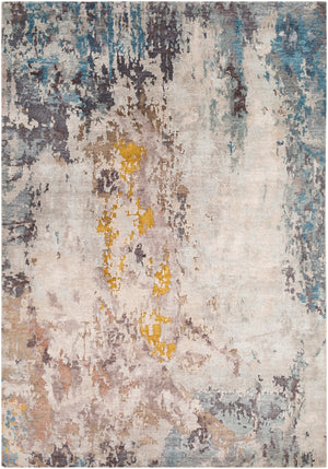 Imola IML-1000 Modern Viscose Rug IML1000-913 Aqua, Taupe, Charcoal, Eggplant, Seafoam, Mustard, Camel 100% Viscose 9' x 13'